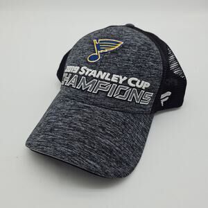 St Louis Blues 2019 Stanley Cup Champions Fanatics Mesh Snapback Hat Cap Men NHL